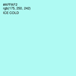 #AFFAF2 - Ice Cold Color Image